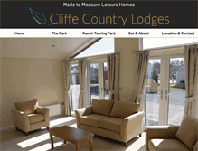 Tablet Screenshot of cliffecountrylodges.co.uk